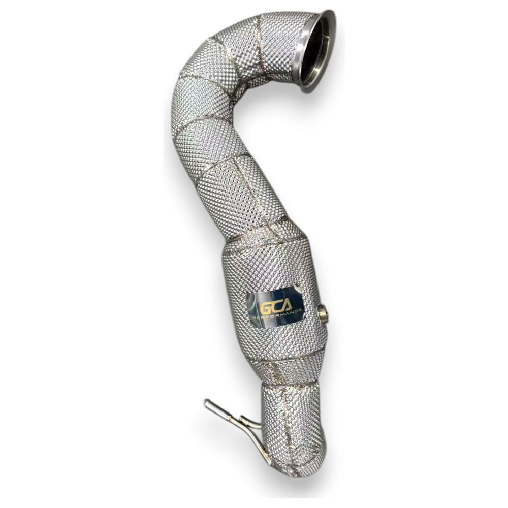 2013-2019 Mercedes GLA45 AMG Downpipe | W156 Yes Heat Shield / 200 Cell Euro 6 Sport High Flow Cat Downpipes